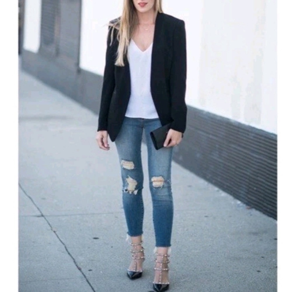 Rag & Bone Women's Teresa Cut Out Peekaboo Back Blazer Black Size 2 - Picture 15 of 15